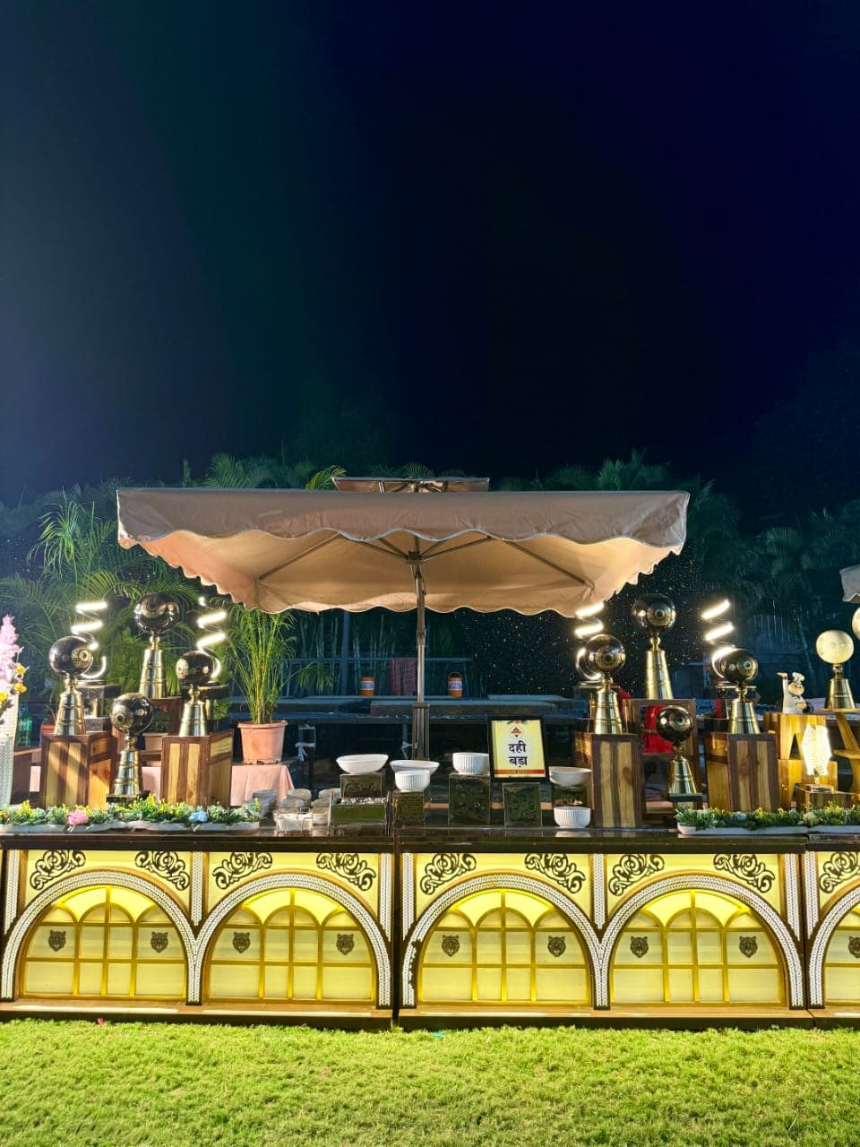 Stage and hall décor at a recent celebration — Prachiti Caterers, Indore