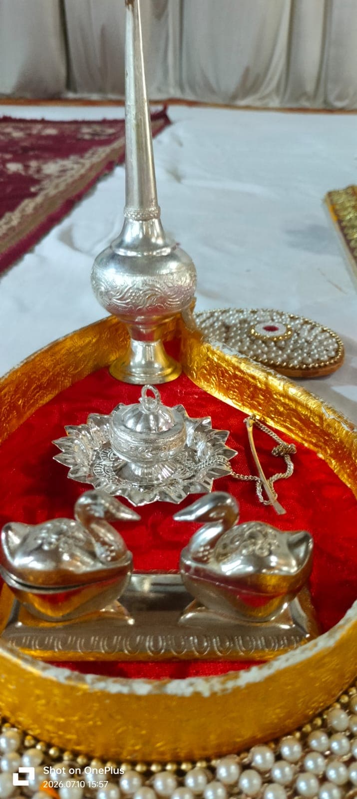 Stage and hall décor at a recent celebration — Prachiti Caterers, Indore